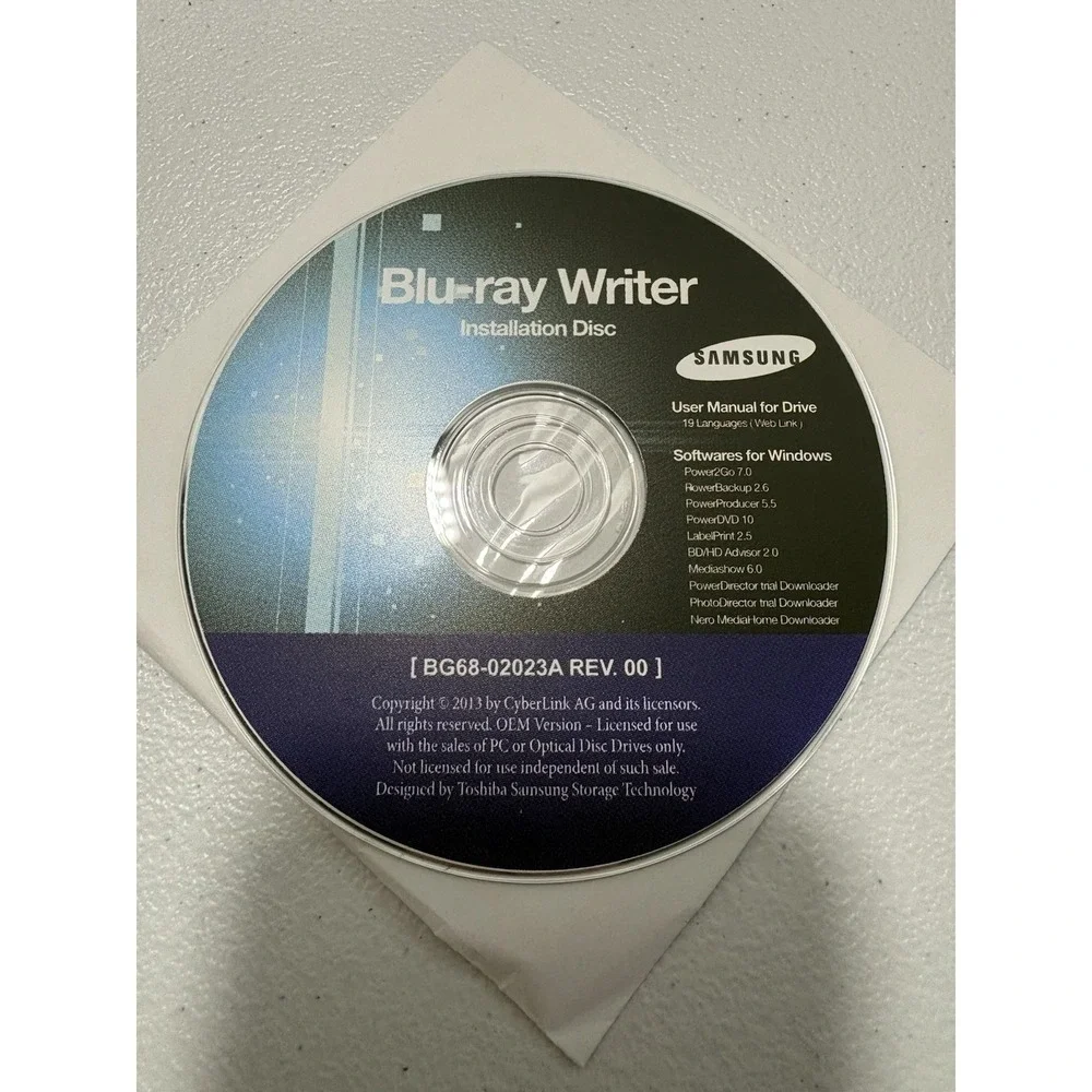 Samsung Portable Blu-ray Writer SE-506 BD Writer 3D/XL Support Complete In Box